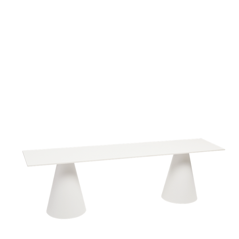 Banc Icône blanc 40 x 160 cm H 47 cm