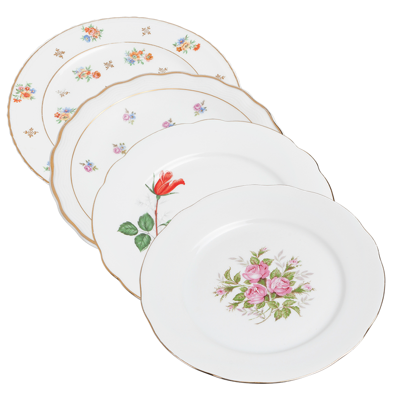 Petite assiette Vintage fleurie Ø 18-20 cm