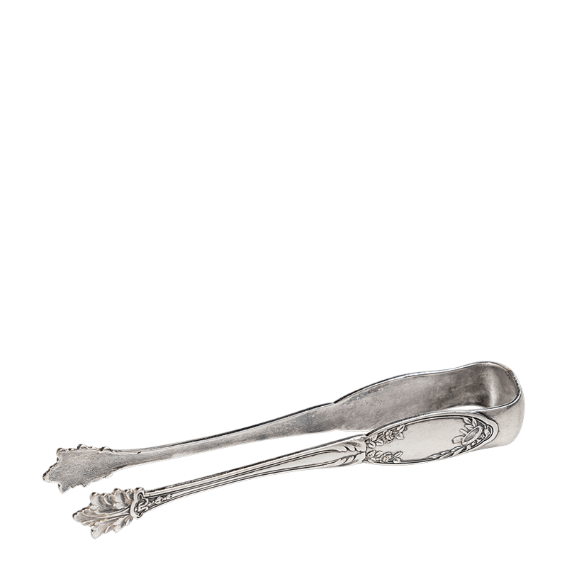 Pinces à Sucre Vintage URSS En Argent 875 Dorées à Décor Fleur - Neuf Avec étiquettes, Antique
