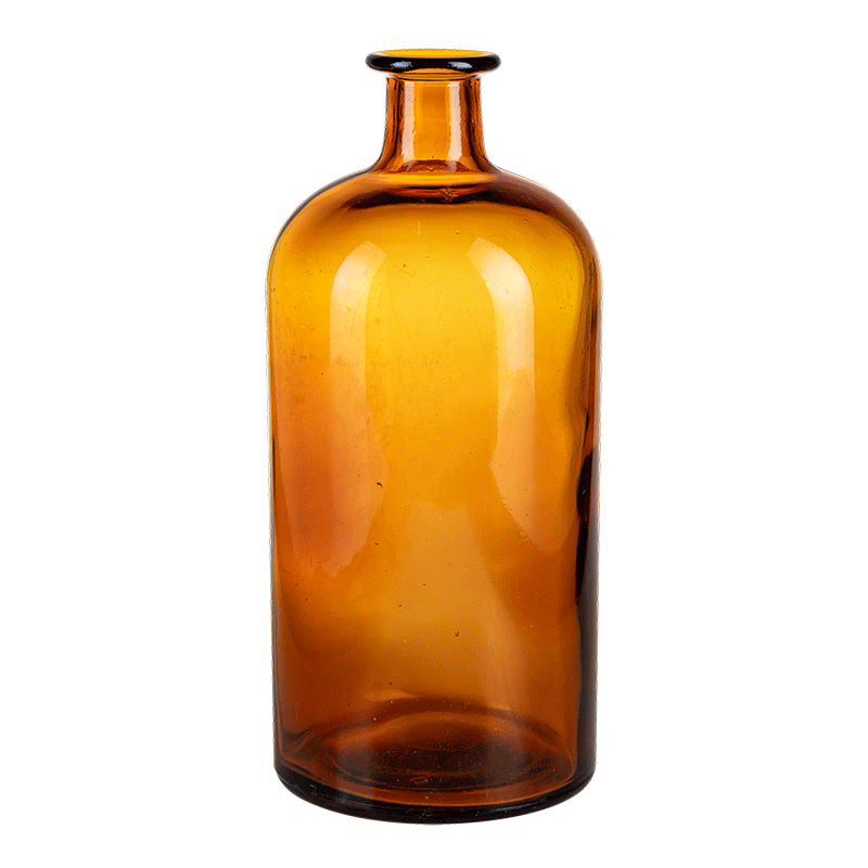Pot à pharmacie vintage verre brun grand format
