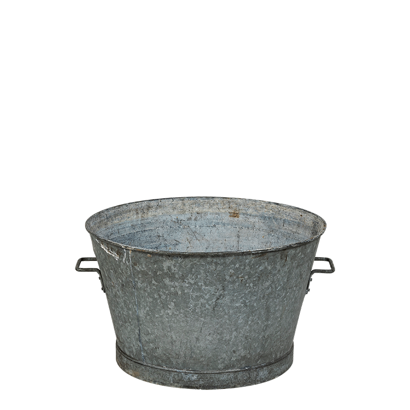 Bassine en zinc vintage grand format