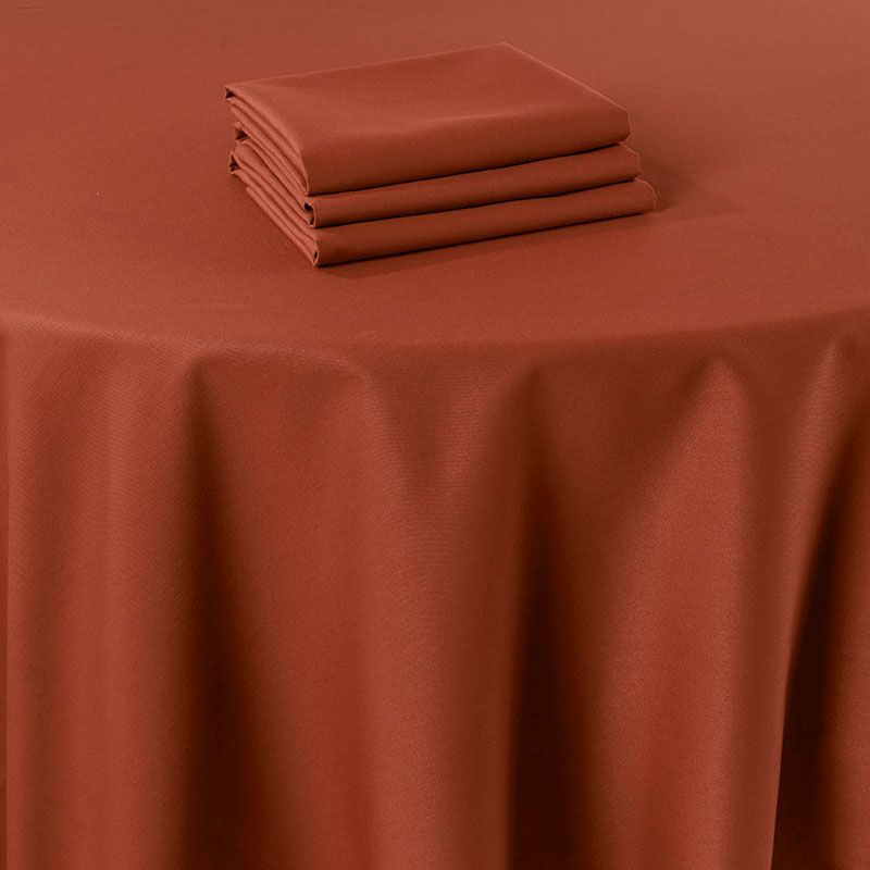 Chemin de table Marjorie terracotta 50 x 270 cm ignifugé M1