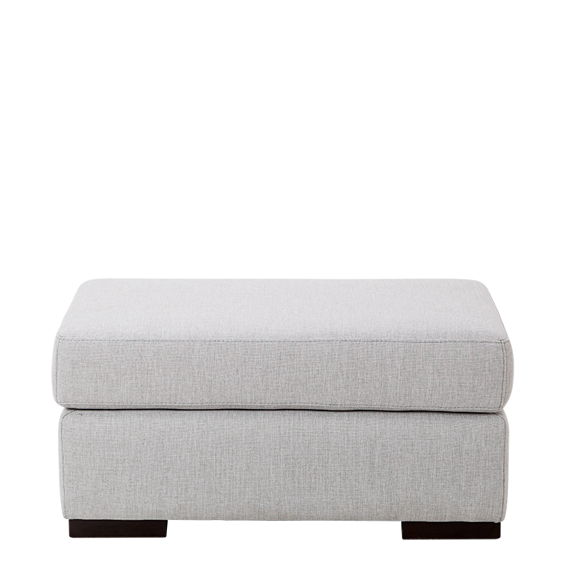 Pouf Loft gris 40 x 80 cm H 40 cm