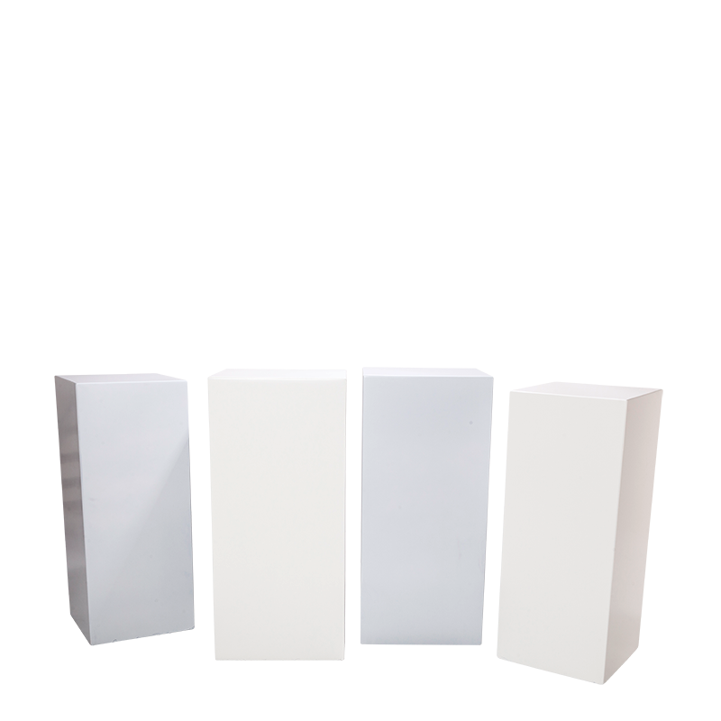 Mange-debout Cube Blanc & gris - ensemble de 4  - 96h