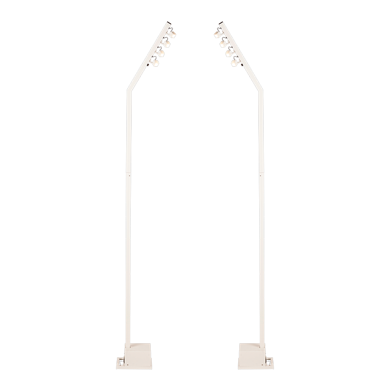 Lot de 2 lampadaires multidirectionnels autonomes H 230 cm 24h