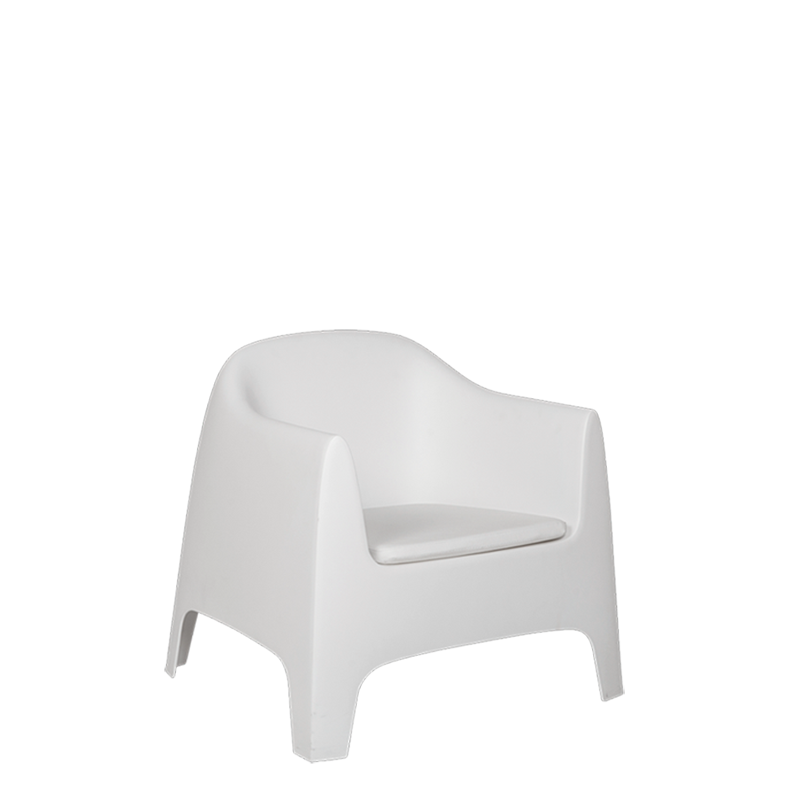 Fauteuil Lalisse blanc 84 x 122 cm H 89 cm