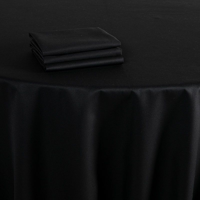 Serviette de table Marjorie noir 50 x 50 cm ignifugée M1