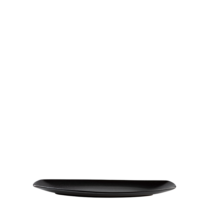 Plat ovale allongé noir 29,5 x 12,5 cm