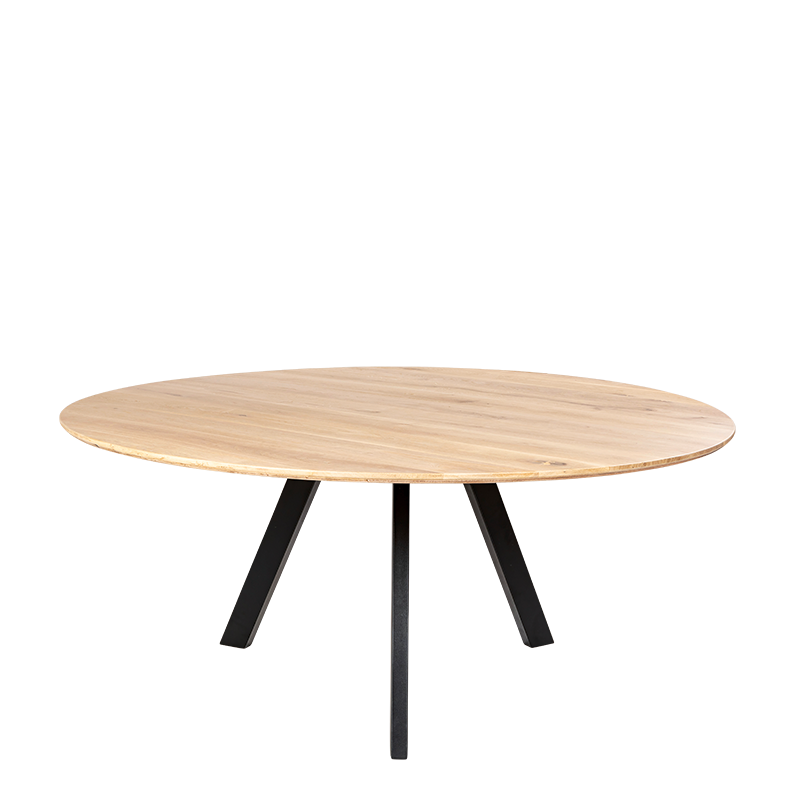 Table Nature ronde pieds métal Ø 170 cm