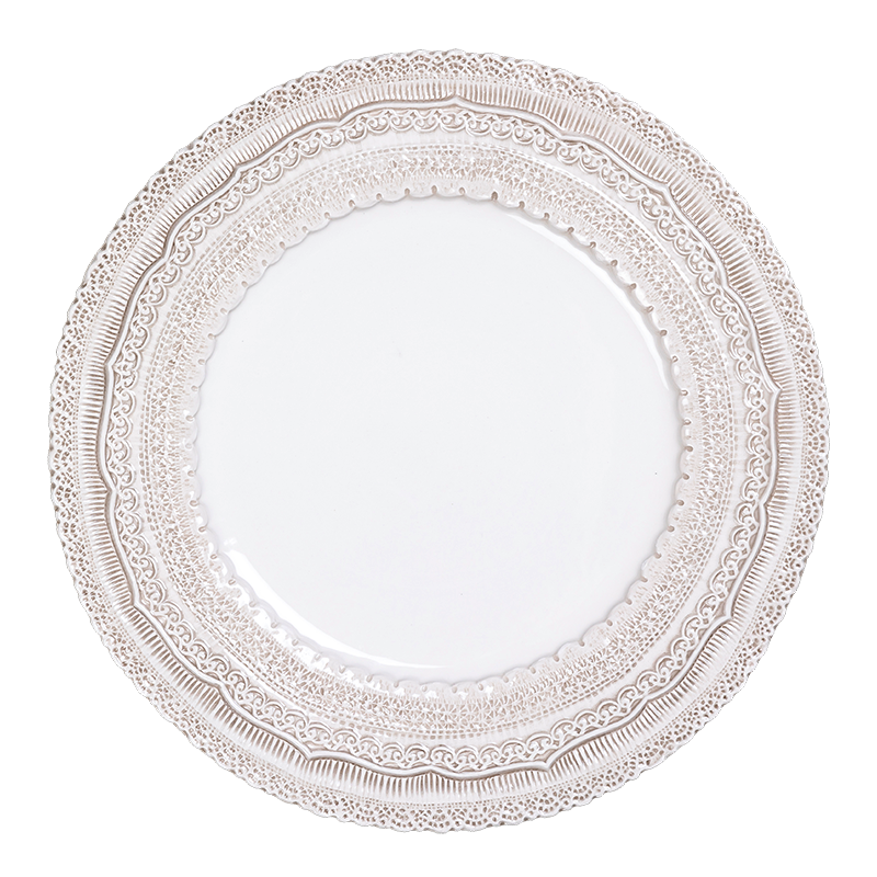 Assiette de présentation Dentelle crème Ø 33 cm