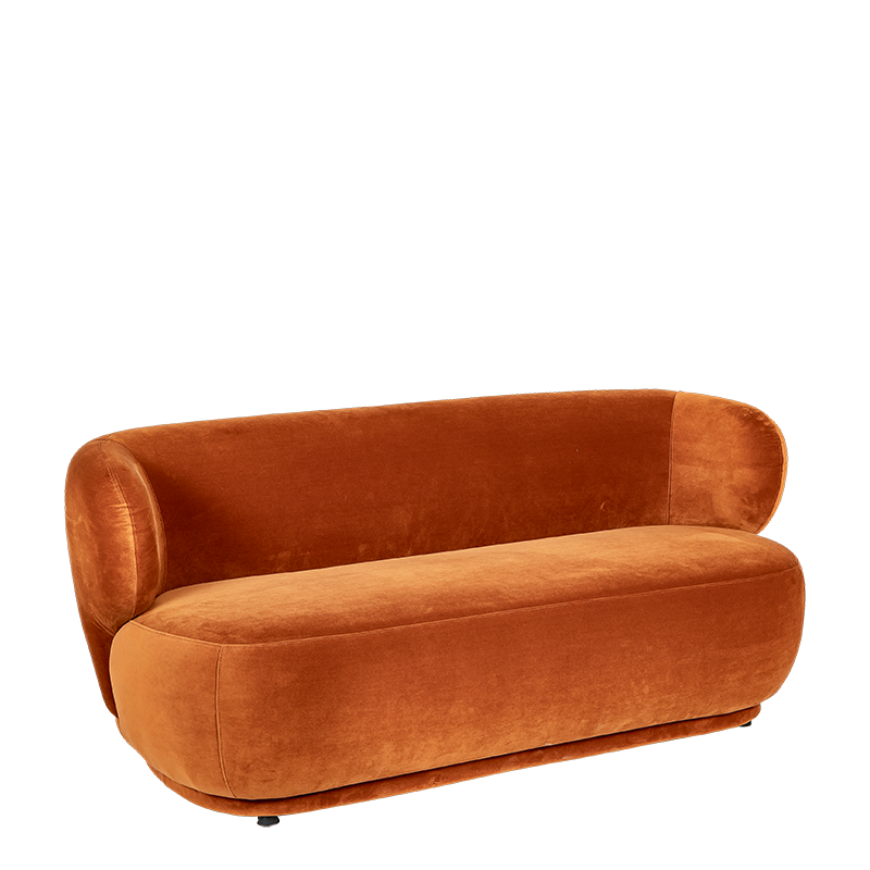 Canapé velours Elton 78 x 170 cm H 70 cm