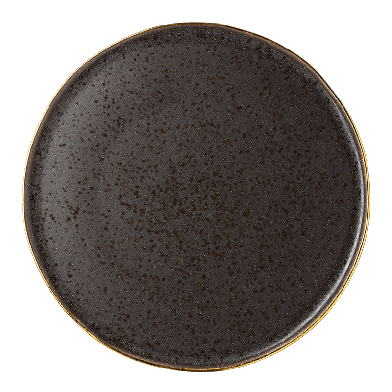 Assiette plate Volcan doré Ø 27,5 cm