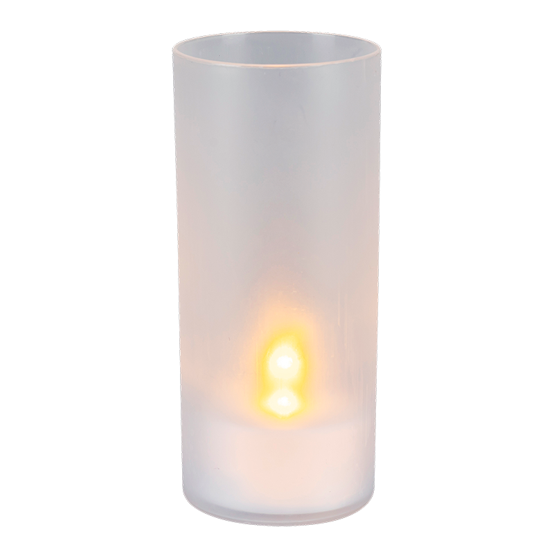 Photophore avec bougie Led ø 4,5 cm H 10 cm  fourni avec pile