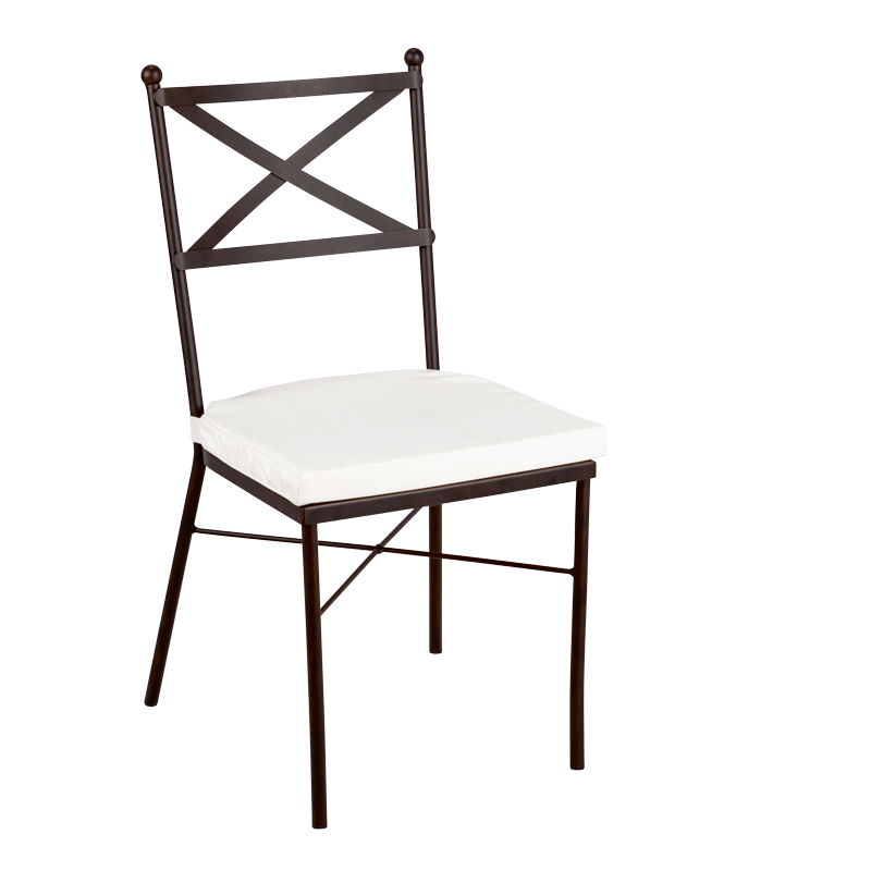 Chaise Toscane avec coussin blanc