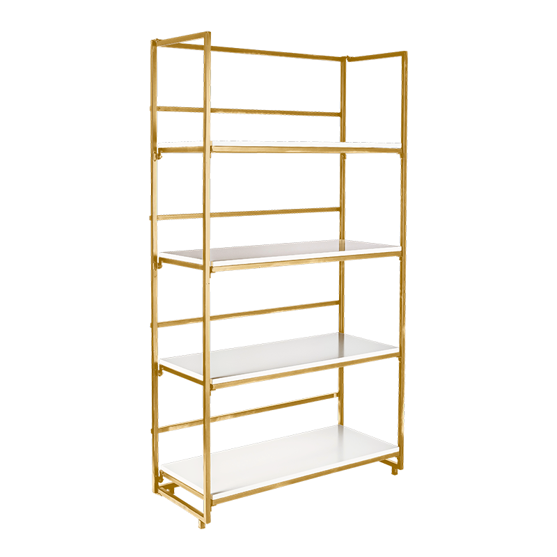 Etagère dorée et blanche 40 x 80 cm H 180 cm