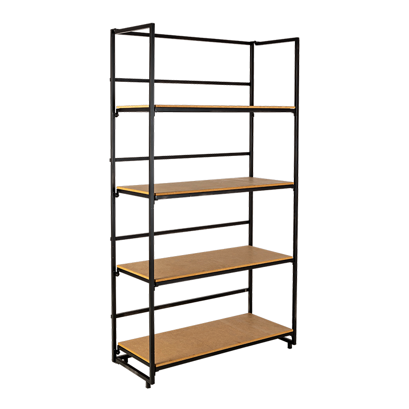 Etagère noire et bois 40 x 80 cm H 180 cm