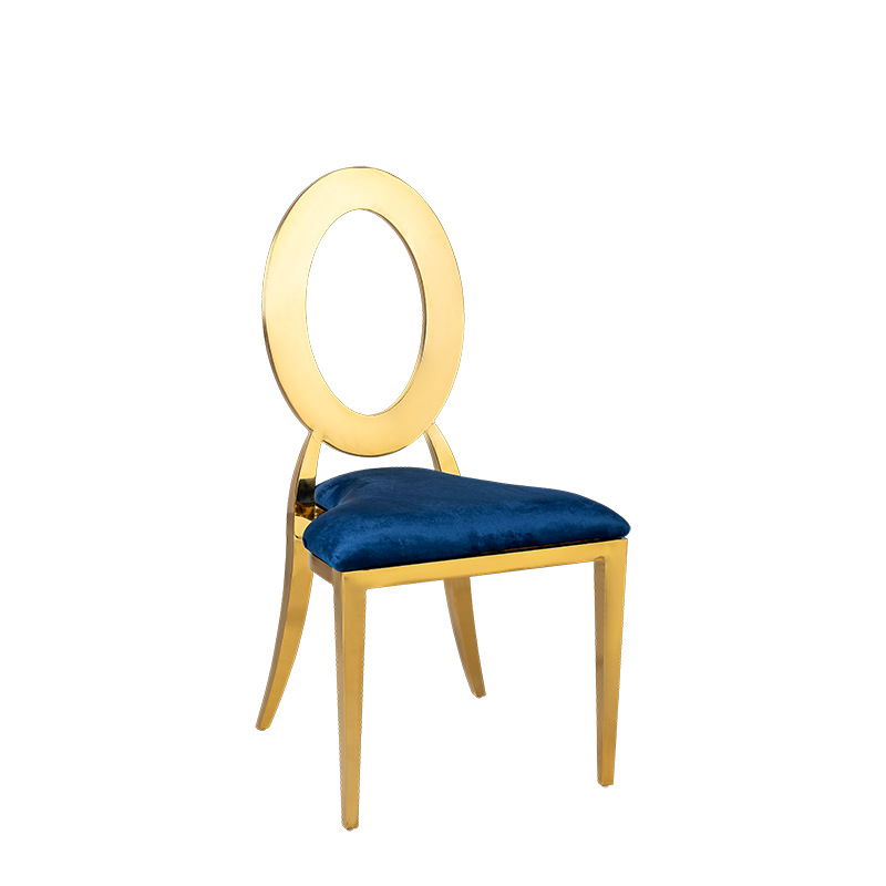 Chaise Divine avec assise bleu nuit