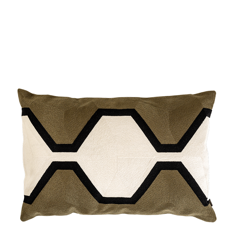 Coussin Pollen kaki 40 x 60 cm