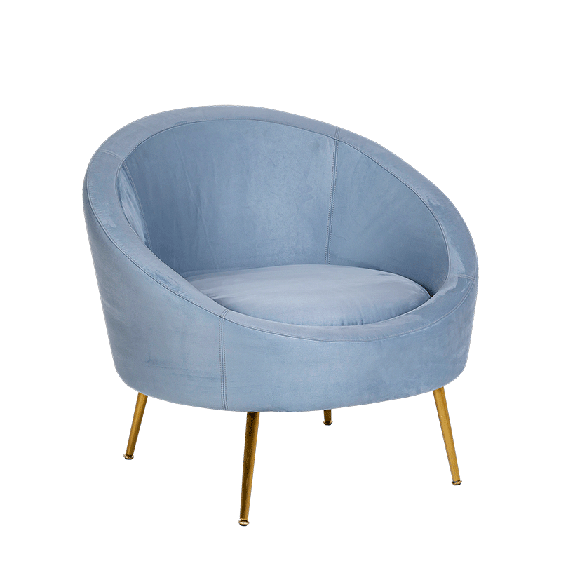 Fauteuil Sofia bleu 92 x 82 cm H 78 cm
