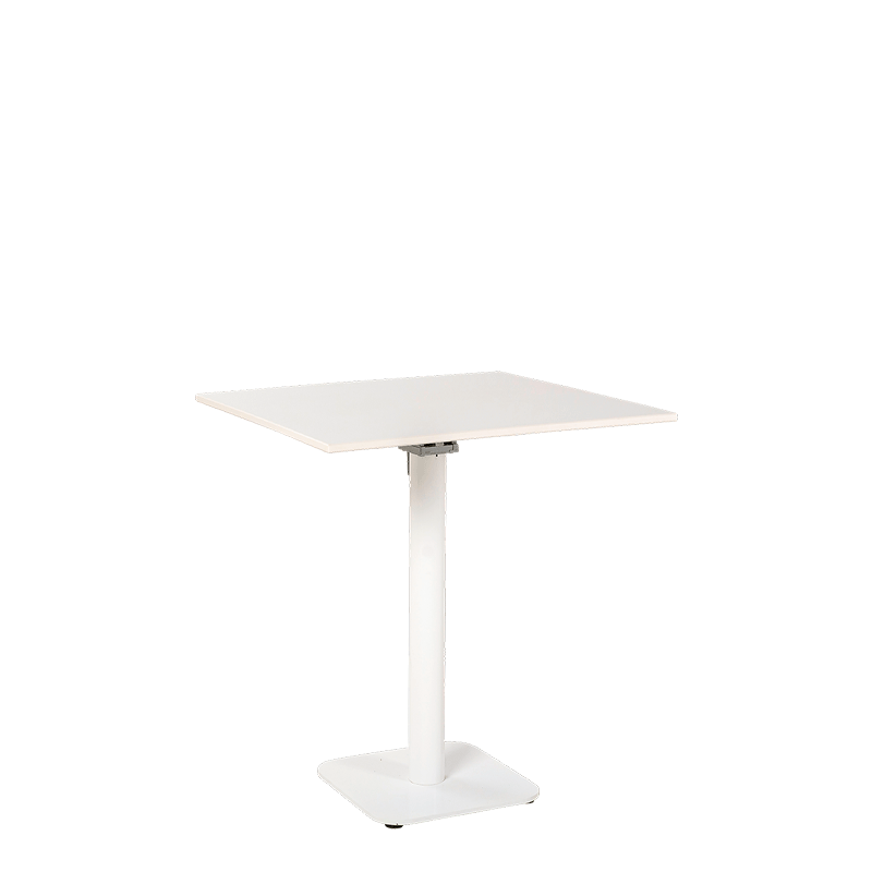 Table Soft blanc 70 x 70 cm H 76 cm (outdoor)