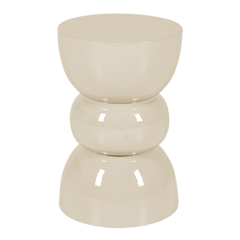 Pouf Totem écru Ø 30 cm H 46 cm