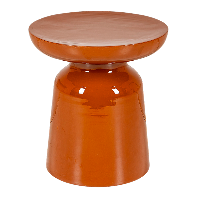 Bout de canapé Olympe terracotta Ø 40 cm H 43 cm