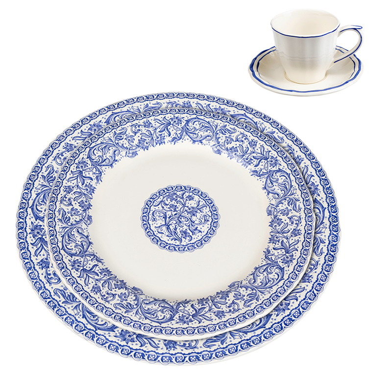 Assiettes Gien bleue