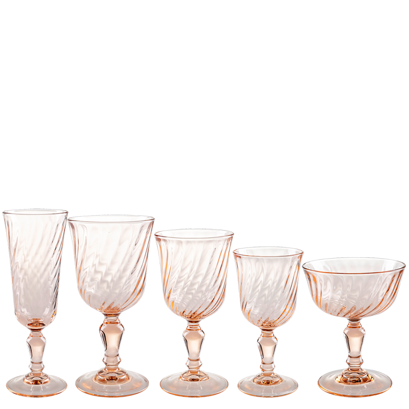 Verres Vintage rose