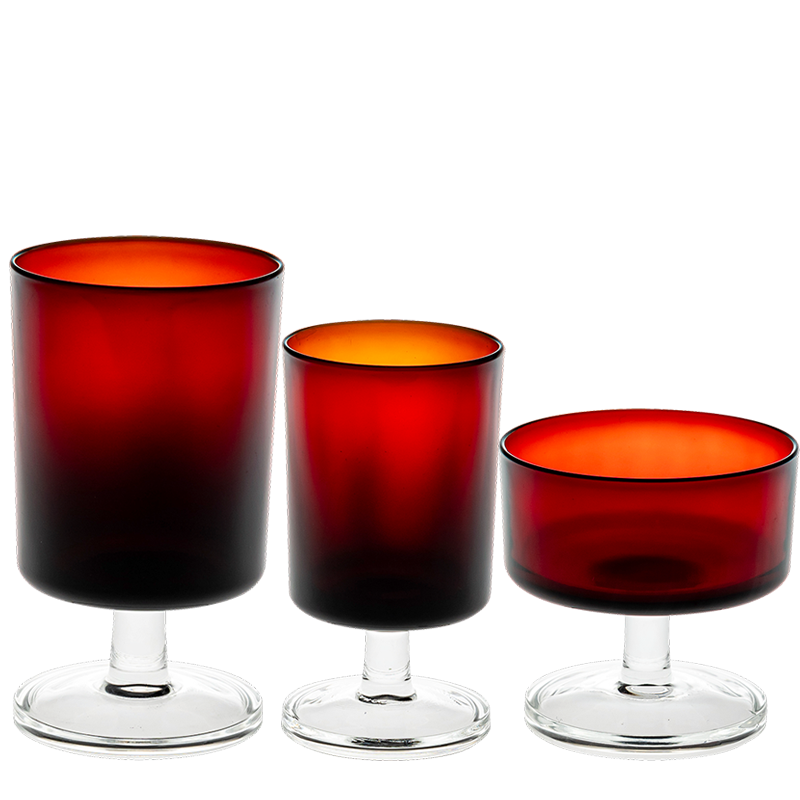 Verres Vintage Suède Rouge