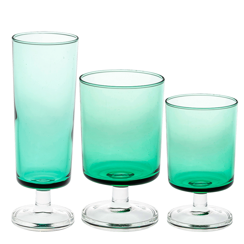 Verres Vintage Suède Vert