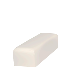 Banquette en vinyle blanc 50 x 150 cm H 40 cm
