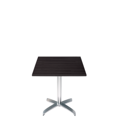 Table carrée noire 70 x 70 cm H 73 cm