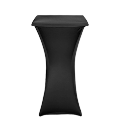 Mange-debout acier carré houssé noir 60 x 60 cm H 111 cm