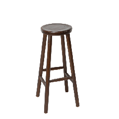 Tabouret bois H 72 cm Ø 27 cm