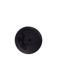 Assiette &agrave; pain noire en verre &Oslash; 14 cm