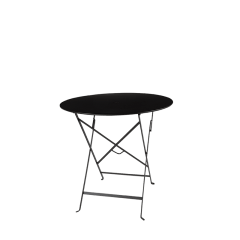 Table Trocad&eacute;ro ronde noire &Oslash; 77 cm H 74 cm