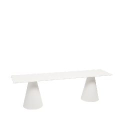 Banc Icône blanc 40 x 160 cm H 47 cm