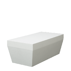 Banquette Lounge Pool blanc 80 x 40 cm H 30 cm