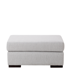 Pouf Loft gris 40 x 80 cm H 40 cm
