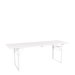 Table Kermesse blanche 70 x 220 cm H 78 cm