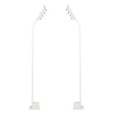 Lot de 2 lampadaires multidirectionnels autonomes H 230 cm 24h