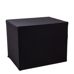 Desserte pliante noire houss&eacute;e 70 x 90 cm H 72 cm