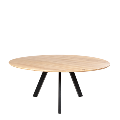 Table ronde Nature pieds métal Ø 170 cm