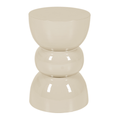 Pouf Totem écru Ø 30 cm H 46 cm