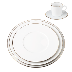 Assiettes Plane Filet Or