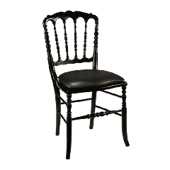 Chaise Napoléon III noire fixe