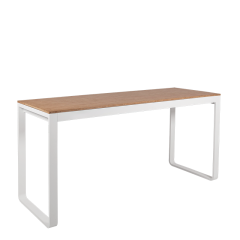 Table haute blanche 80 x 230 cm H 110 cm