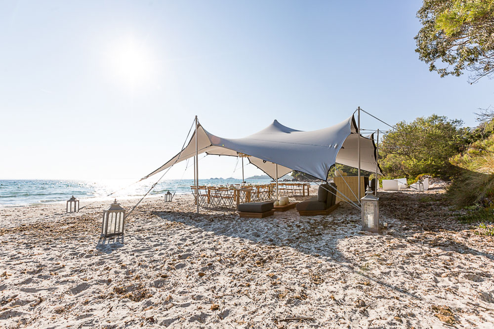 Voile nomade Barnum Event sur la plage