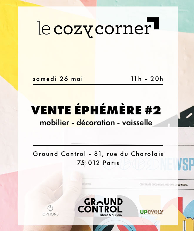 Vente éphémère Le Cozy Corner x Options x Upcycly