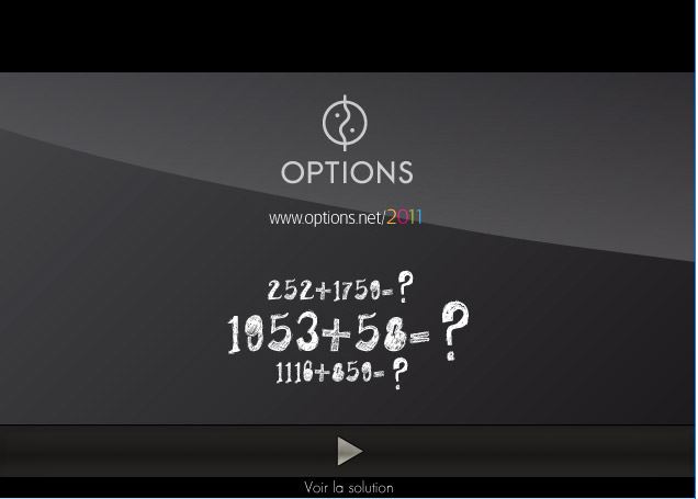 OPTIONS VOUS SOUHAITE UNE TRES BELLE ANNEE